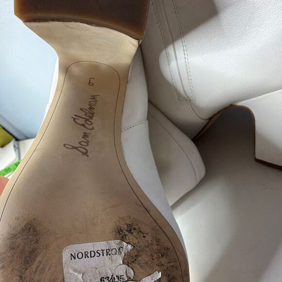 Sam Edelman Hutton White Knee High Leather Boots Woman’s 9 - Picture 8 of 10